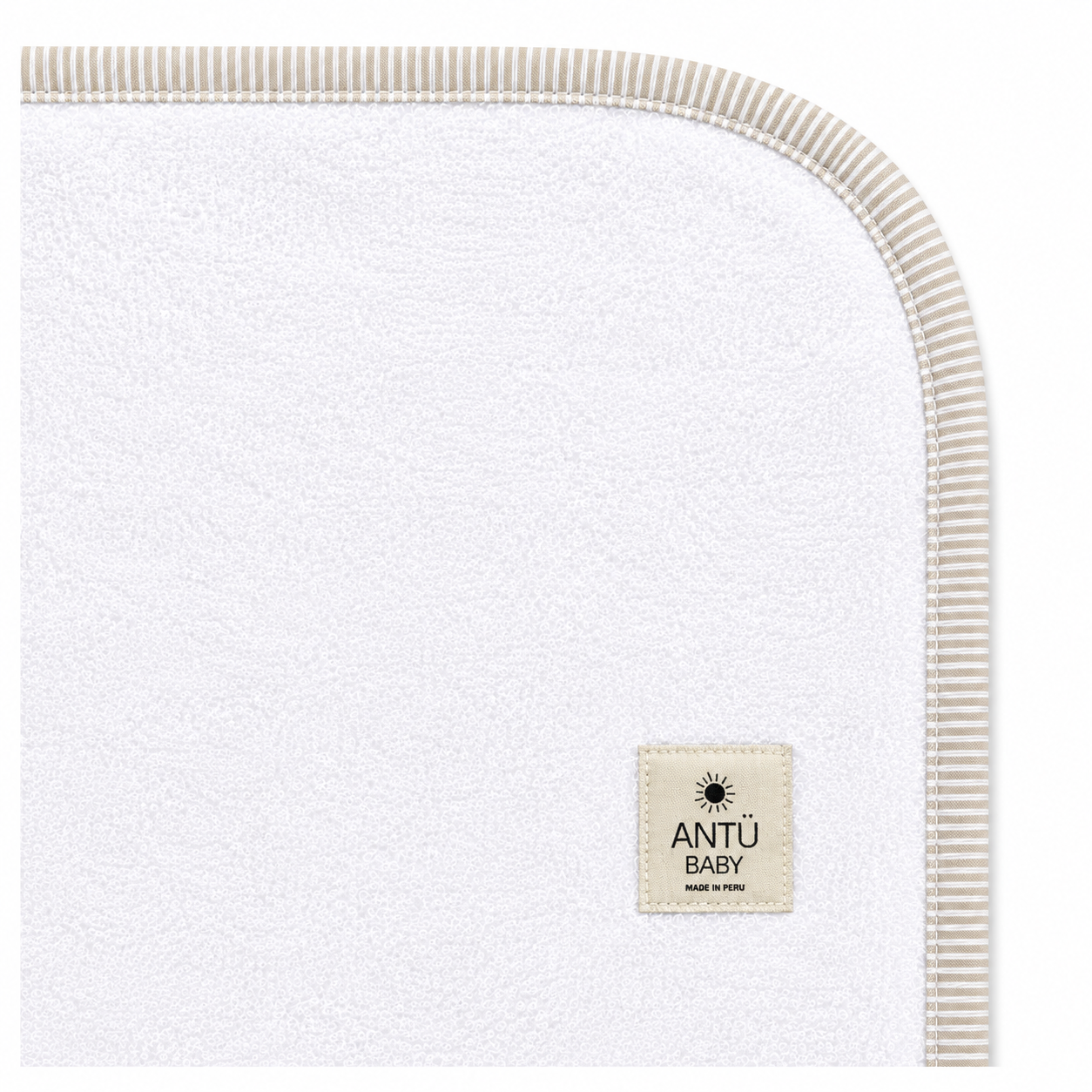 Toalla Infantil Rayas Beige
