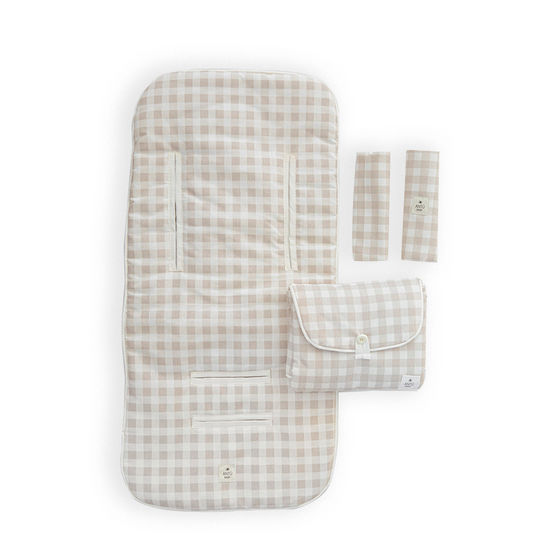 Cubre Coche Vichy Beige