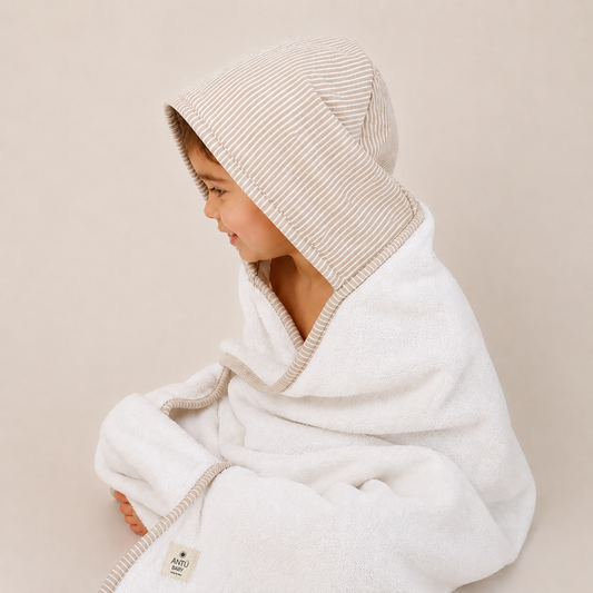 Toalla Infantil Rayas Beige