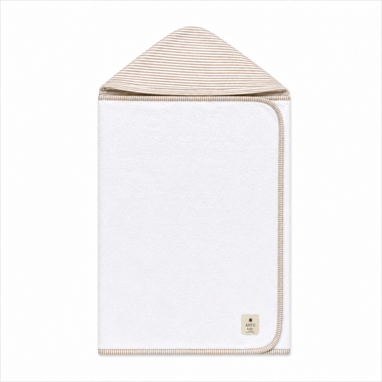 Toalla Infantil Rayas Beige