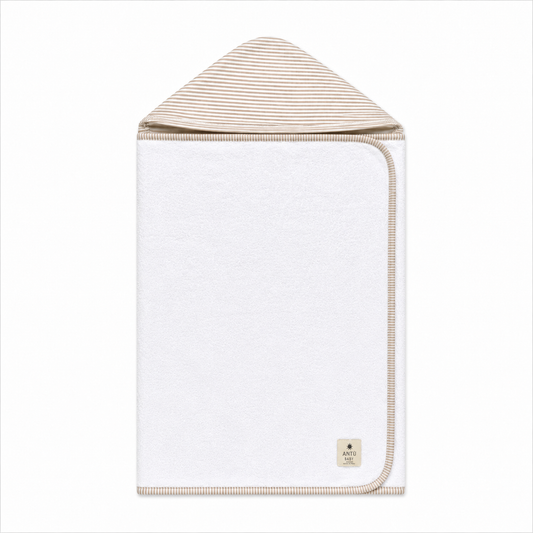 Toalla Infantil Rayas Beige