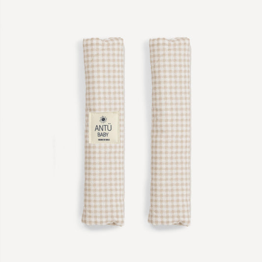 Cubre Tirantes Mini Vichy Beige