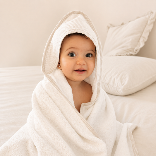 Toalla Capucha Beige