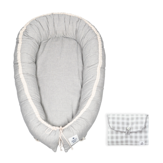 Pack Nido Gris + Mudador Vichy Gris